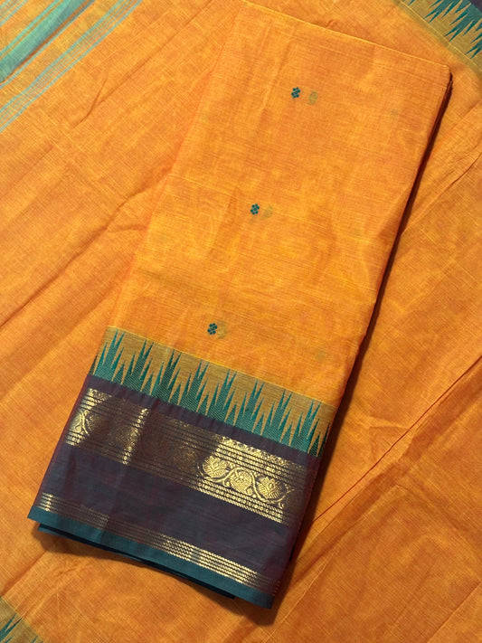 Uthraa kanchi cotton - yellow