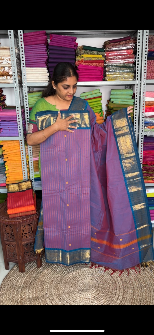 Tharagai-Dual tone Purple with blue