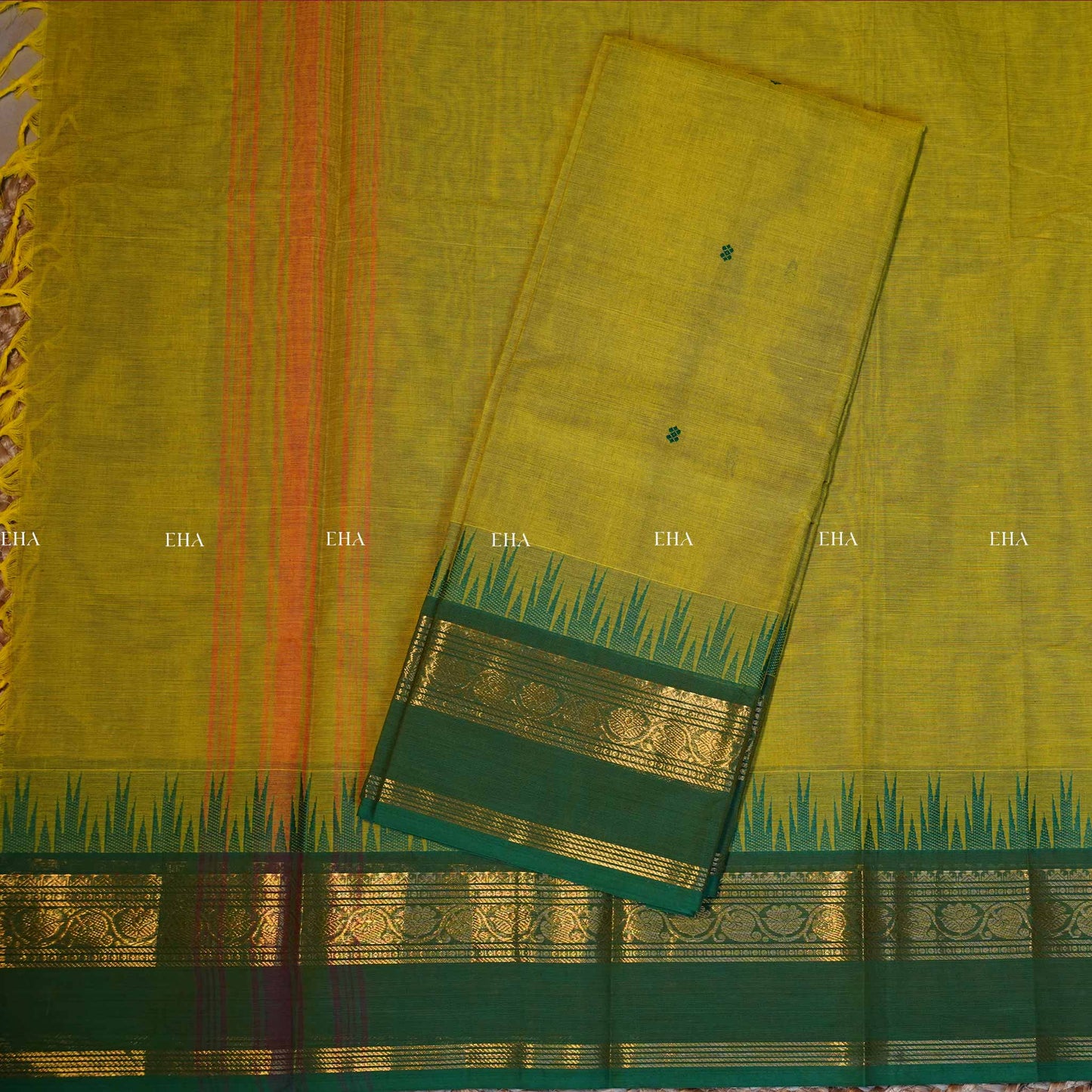 Uthraa kanchi cotton - lime green