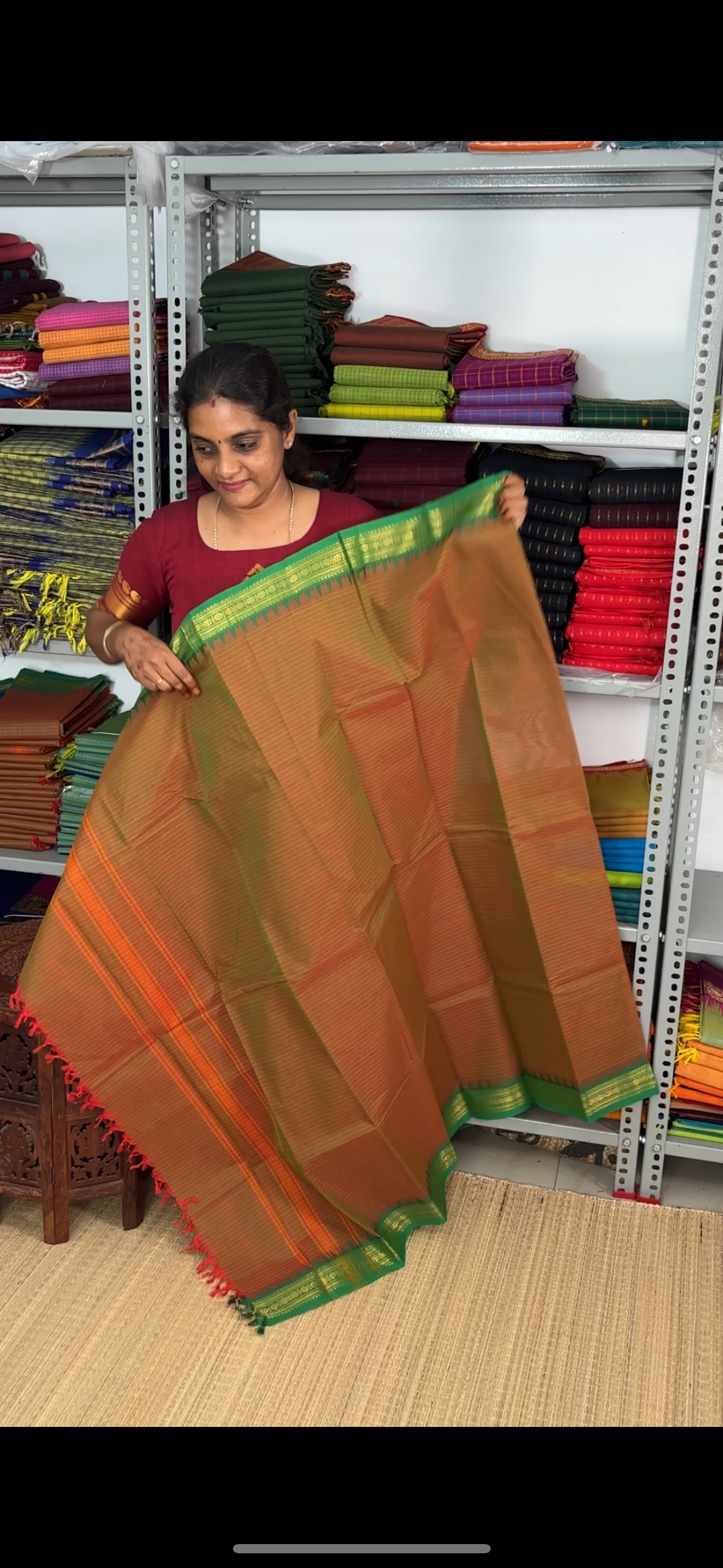 Anjana- dual tone green with brown
