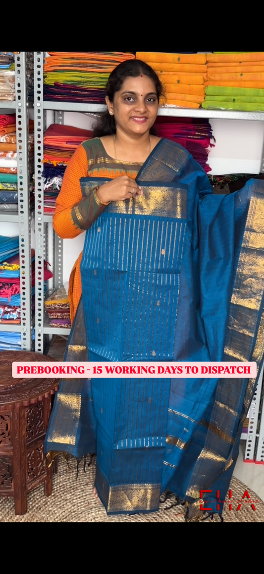 Tharagai- special edition peacock blue