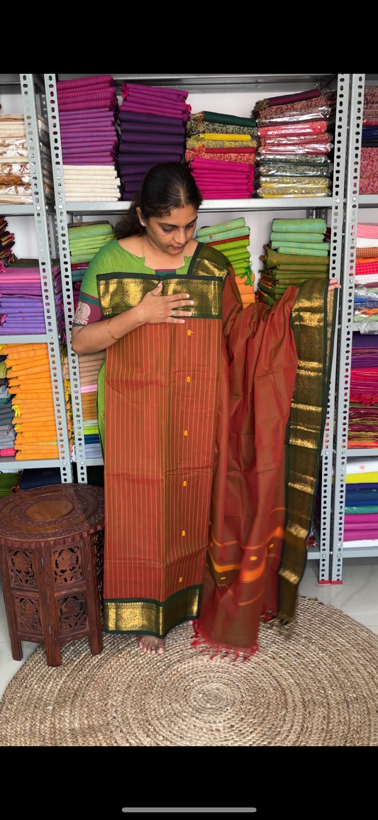 Tharagai-dual tone brown and green